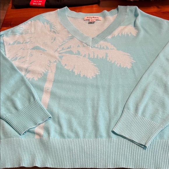 Tommy Bahama Sweaters - Tommy Bahama Tropical Palms V-Neck Sweater Sz Medium